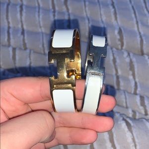 Silver and Gold Hermès Bracelets